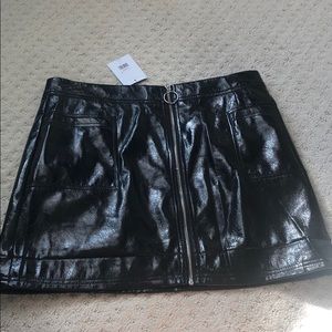 Top shop leather mini skirt